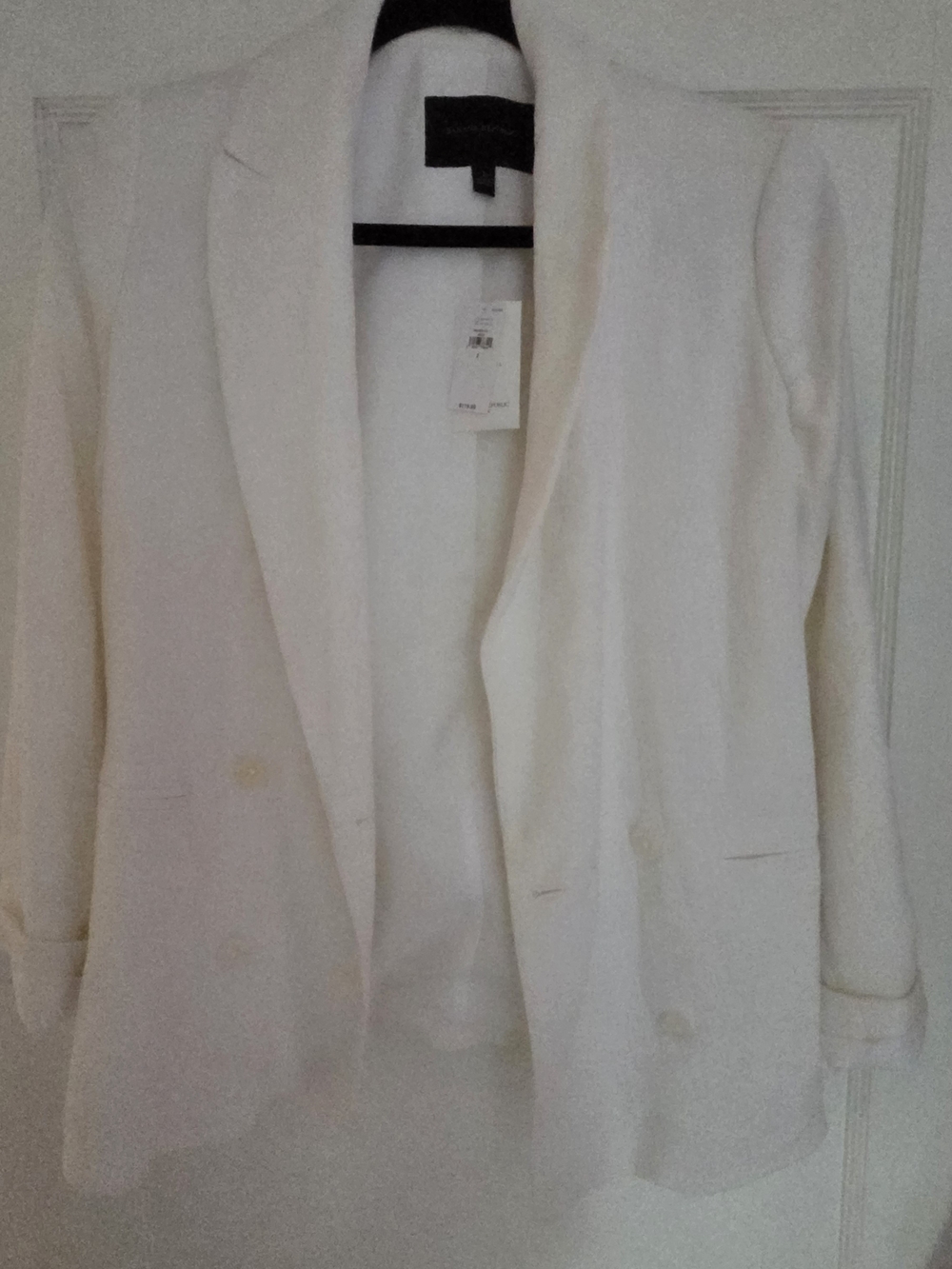 Banana Republic Cream Double-Breasted Blazer